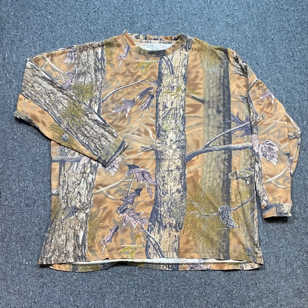 Longleaf Camo Shirt Sz XL Mens Brown Camouflage Forest Hunting Skater Streetwear